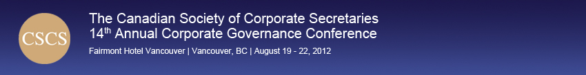 CSCS 2012 14th Annual Corporate Governance Conference